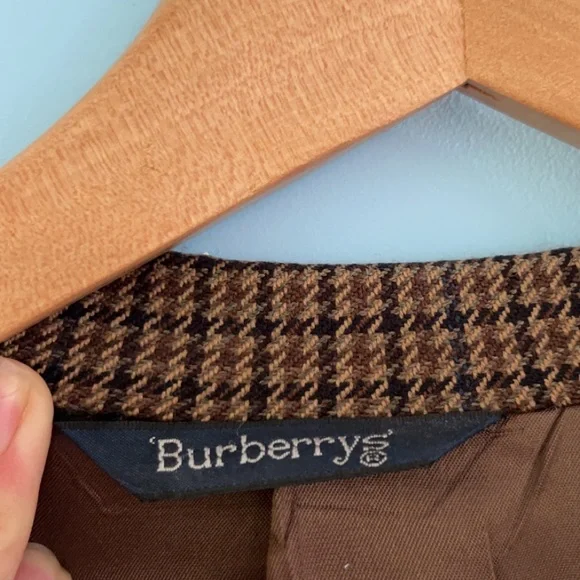 Vintage Burberry Houndstooth Sports Coat - Picture 6 of 11